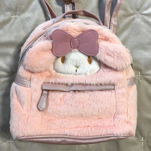 My Melody Fuzzy Mini Backpack - Picture 1 of 3